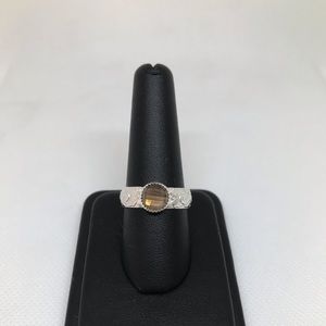 2Ct Smokey Quartz Faceted Ring Handmade